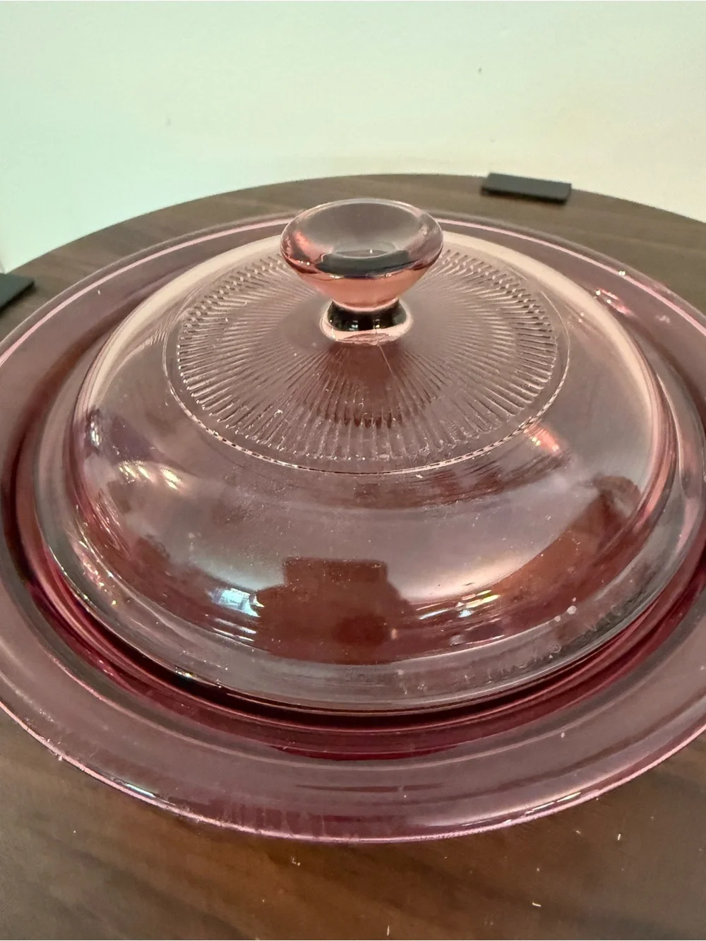 Corningware ribbed glass